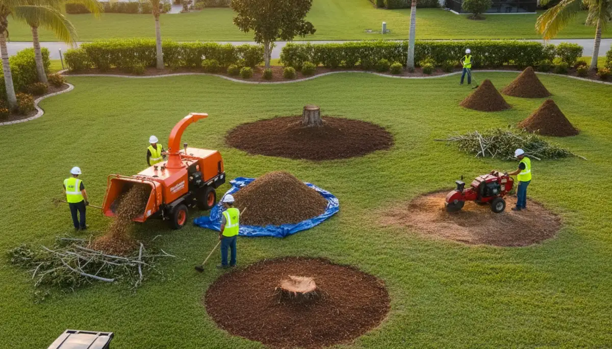 Completed tree removal and yard restoration by professional crew in Palm Harbor, FL