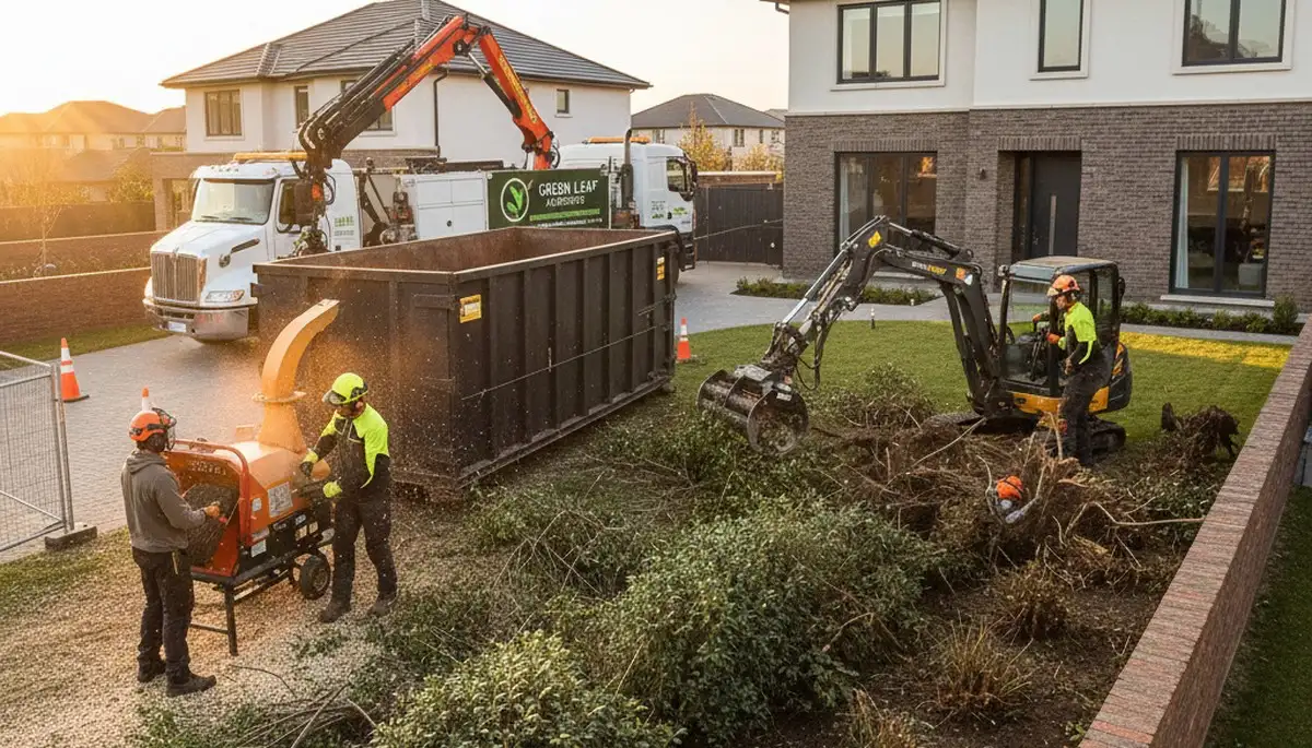Professional shrub removal service clearing overgrown hedges in Palm Harbor, FL