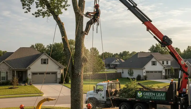 Arborist performing tree removal in Palm Harbor, FL for safe, professional yard and storm damage service