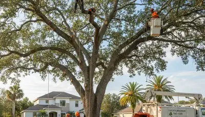 Professional tree removal service in Palm Harbor FL for safe residential tree cutting