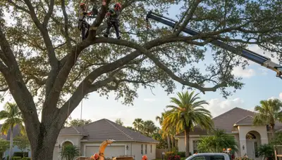 Professional tree removal service in Palm Harbor FL removing large oak safely